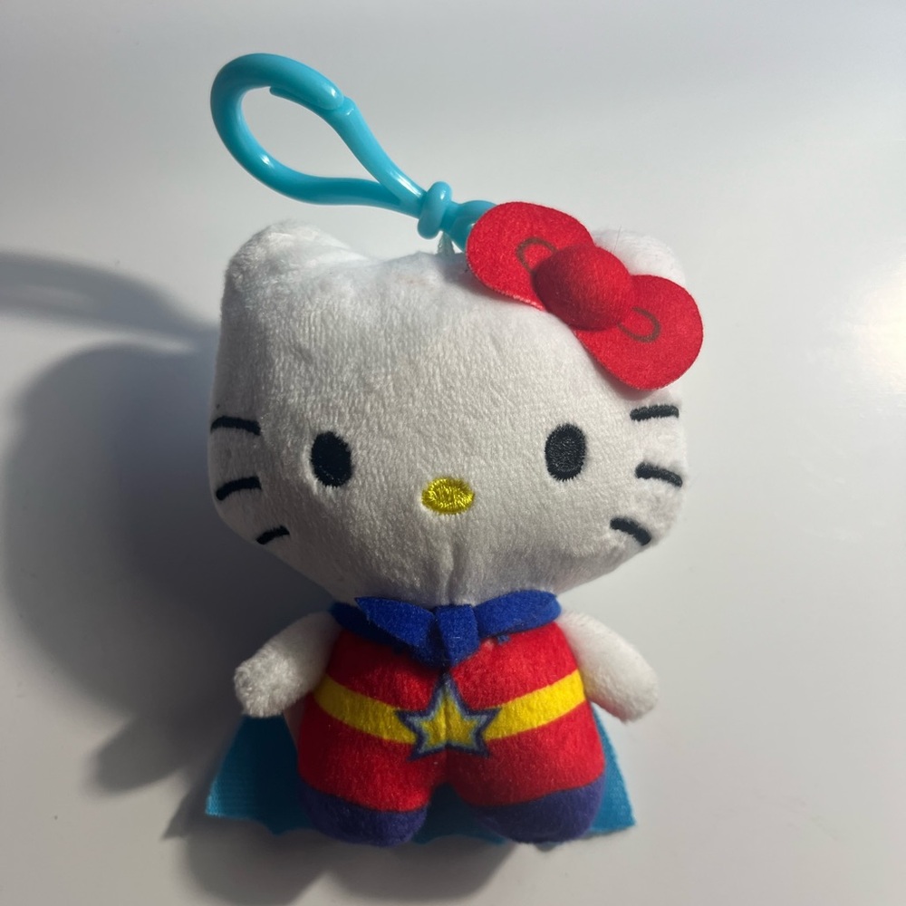 Hello Kitty Superhero Plush Keychain